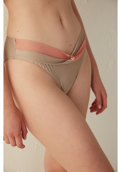 Çok Renkli Amelie Bikini Altı Bej