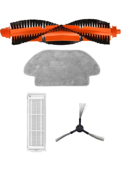 Xiaomi Mop Pro STYJ02YM (Siyah) Uyumlu Yedek Fırça Filtre Mop Seti-4 Parça