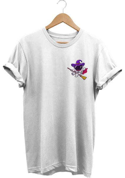Astrowitch Baskılı Pamuk Oversize Dijital Baskılı T-Shirt