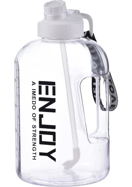Açık Saman Su Bardağı Fitness Su Isıtıcısı Uzay Kupası Çift Kullanımlı Halat Spor Şişesi 2200 ml. (Yurt Dışından)