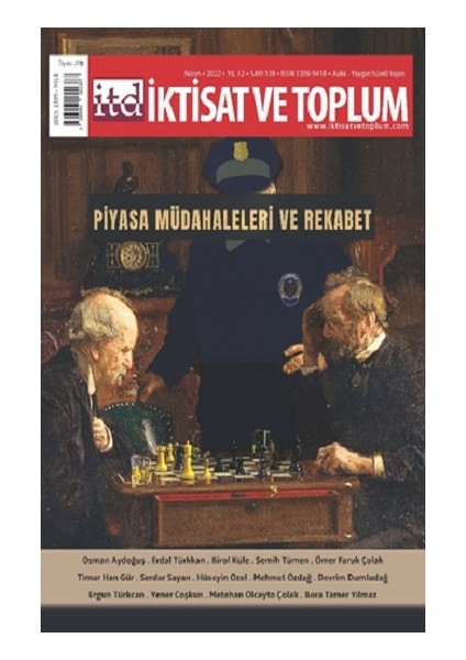 Iktisat ve Toplum Dergisi 138. Sayı  Piyasa Müdahaleleri ve Rekabet