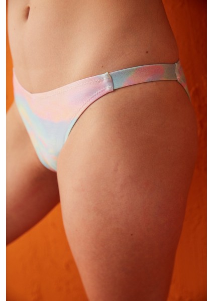 Pastel Renkli Simli Bette Side Bikini Altı