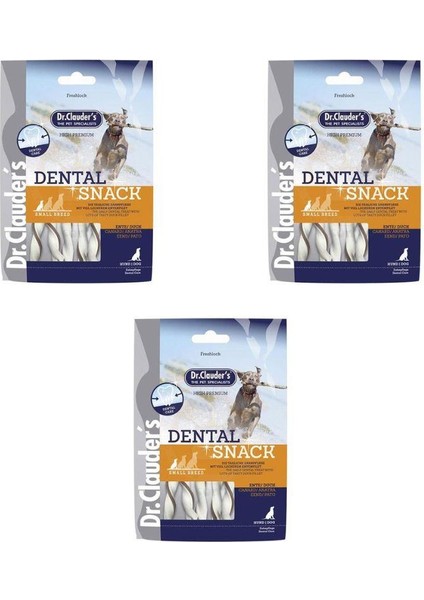 Dr. Clauders Dental Snack Ördekli Diş Sağlığı Köpek Ödülü 80 gr x 3 Adet