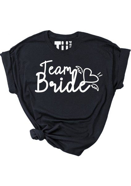 Bride Team Baskılı Pamuklu Tshirt