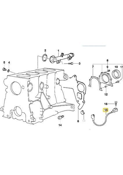 Bmw E36 Uyumlu M42 Motor Bosch Vuruntu Sensörü 12141734580