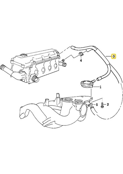 Bmw Uyumlu M43-M44 Motor Havalandırma Hortumu 11151743386 - 11151247903 fiyatları