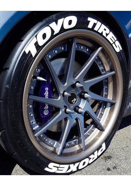 Toyo Tires Proxes Beyaz Kalıcı Lastik Yazısı Toyo Tires Proxes Sticker 8 Kit Büyük Boy