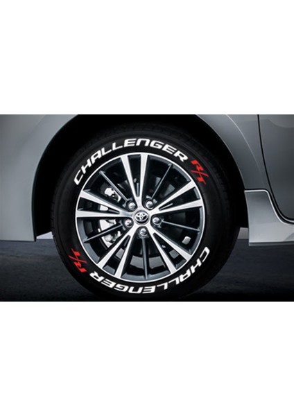 Challenger Rt Beyaz Kalıcı Lastik Yazısı Challenger Rt Sticker 8 Kit