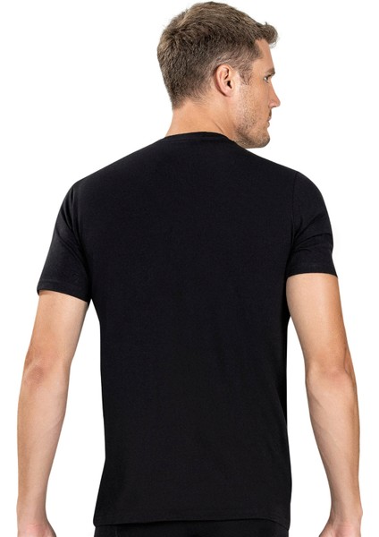 Erkek Siyah Pamuklu Sıfır Yaka Fanila 111 fiyatları