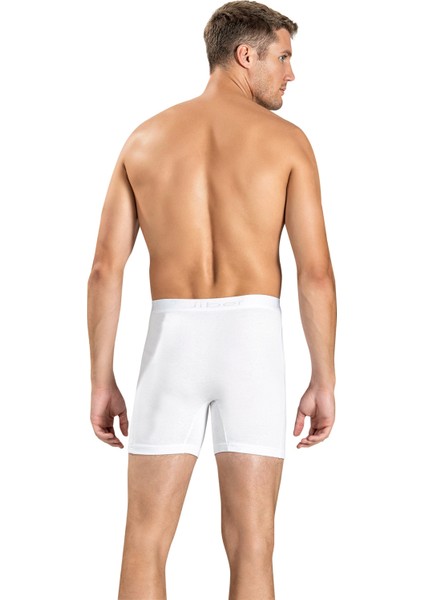 Erkek Beyaz Pamuklu Likralı Boxer 125 fiyatları