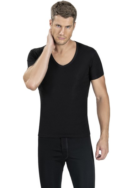 Erkek Termal Içlik Üst Siyah