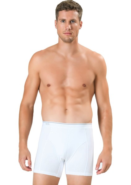 Erkek Beyaz Pamuklu Likralı 3'lü Boxer 267 fiyatları