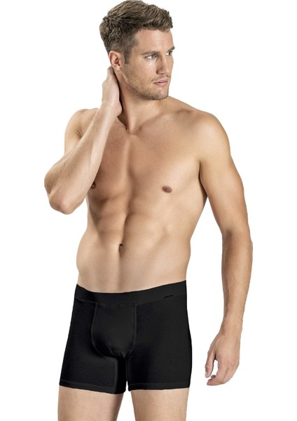 Erkek Siyah Modal Pamuklu 3'lü Boxer 255
