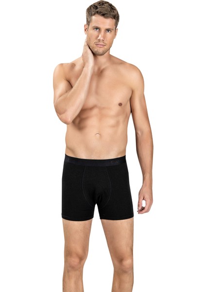 Erkek Siyah Viskoz Likralı Boxer 153