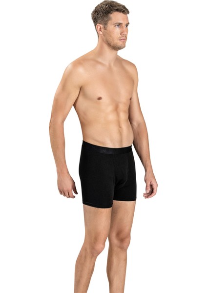Erkek Siyah Viskoz Likralı Boxer 153