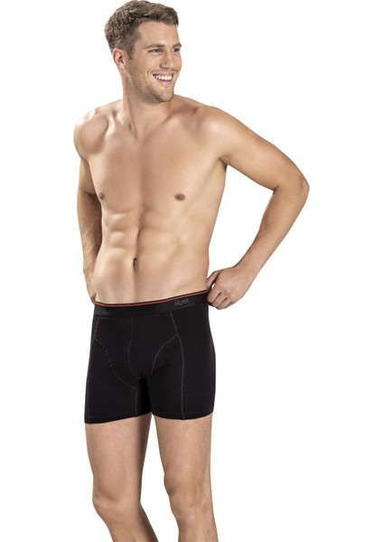 Erkek Siyah Pamuklu Likralı 3'lü Boxer 267 fiyatları