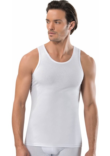 Erkek Beyaz Modal Pamuku Atlet 158