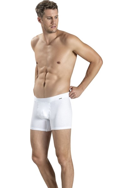 Erkek Beyaz Modal Pamuklu 3'lü Boxer 255