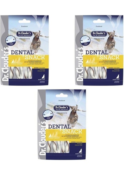 Dental Snack Tavuklu Diş Sağlığı Köpek Ödülü 80 gr x 3 Adet