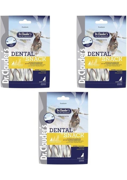 Dr. Clauder's Dental Snack Tavuklu Diş Sağlığı Köpek Ödülü 80 gr x 3 Adet