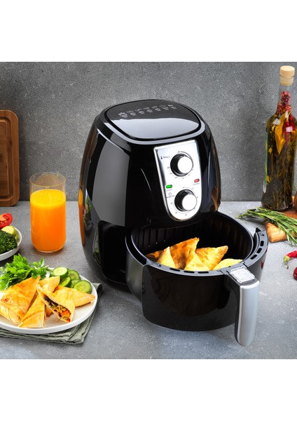 Thermochef Smart Airfryer/Sıcak Hava Fritözü-Siyah