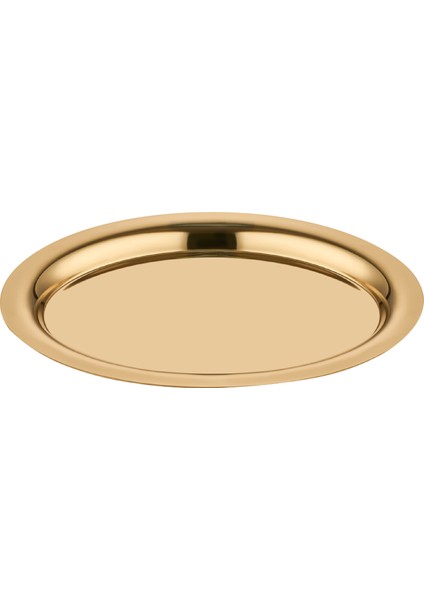 - Oval Tabak - Gold Titanyum - 31 x 23 cm