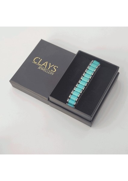 Clays Jewellery Firuze / Turkuaz & Hematit Doğal Taş Bileklik