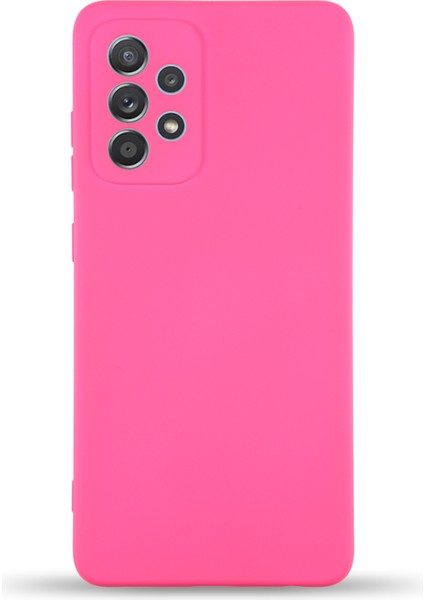 Samsung Galaxy A23 ile Uyumlu Kapak Içi Kadife Kamera Korumalı Lansman Silikon ile Uyumlu Kılıf - Neon Pembe