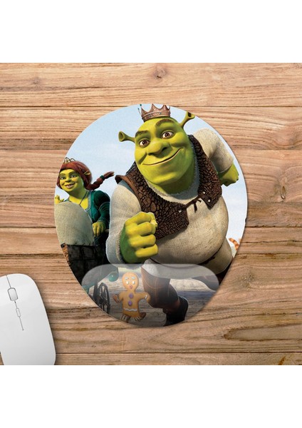 Shrek Bilek Destekli Mousepad Model - 1 Oval