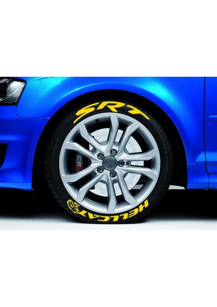 Hellcat Srt Sarı Kalıcı Lastik Yazısı Hellcat Srt Sticker 8 Kit