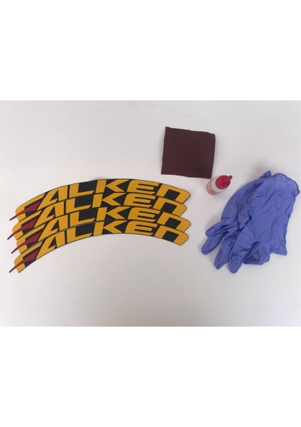 Falken Sarı Kalıcı Lastik Yazısı Falken Sticker 4 Kit