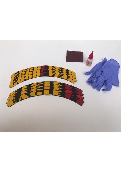 Good Year Eagle F1 Sarı Kalıcı Lastik Yazısı Good Year Eagle F1 Sticker 4 Kit