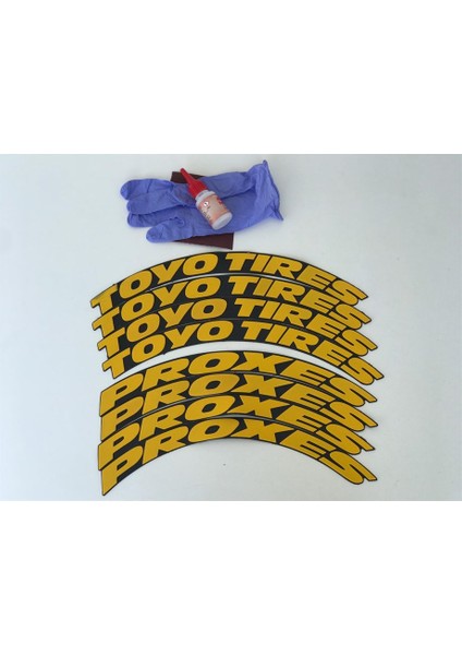 Toyo Tires Proxes Sarı Kalıcı Lastik Yazısı Toyo Tires Proxes Sticker 4 Kit fiyatları
