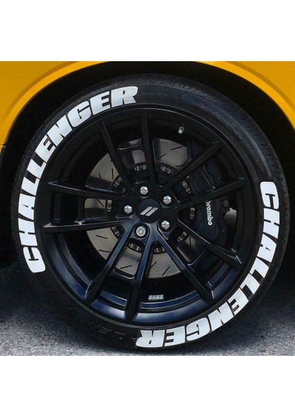 Challenger Beyaz Kalıcı Lastik Yazısı Challenger Sticker 8 Kit Büyük Boy fiyatları