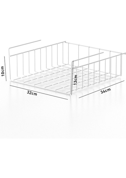 Dolap İçi Organizer Kanguru Raf Beyaz SF074