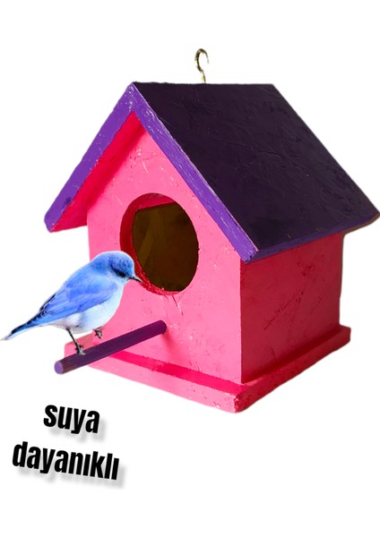 Ncy Home Ahşap Kuş Yuvası Dış Mekan Suya Dayanıklı