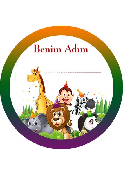 Okul Isim Etiketi (4x4 cm 24 Adet)