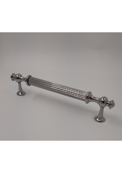 Mutfak Dolap Çekmece Kapak Mobilya Kulbu 160 mm Lüks Metal Kulp (Krom Renk)