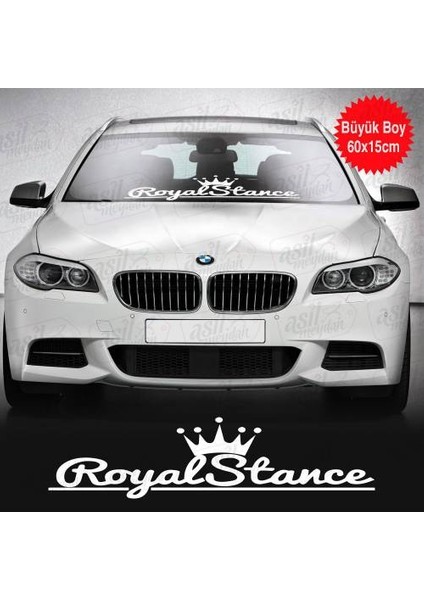 Taçlı Stance Royal Yazılı Beyaz Sticker