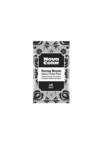 Toz Kumaş Boyası Gri 12'li Paket