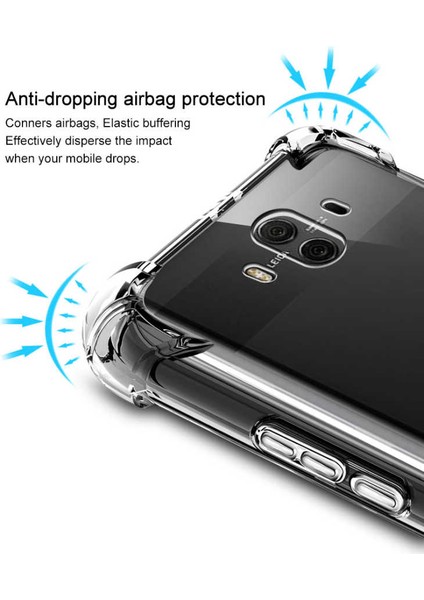 Huawei Mate 10 Pro Uyumlu Kılıf Case, Şeffaf Ultra Koruma Hard Transparent Ultra Protected