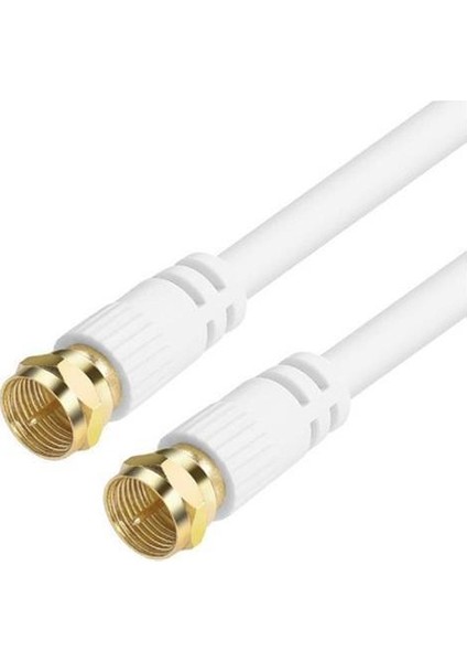 Px-Tv3 3 Metre Rg6 Full Hd Tv Uydu Kablosu, Altın Uç Anten Kablosu, Dvb-T, Dvb-C, Dvb-S, Dvb-S2 Beyaz