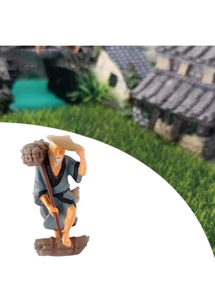 Minyatür 1/87 Antik Figürler Bebek Yol Parkı Düzeni Masaüstü Dekor Aksesuar Pirzolası Ahşap Adam Mavi (Yurt Dışından) fırsatları