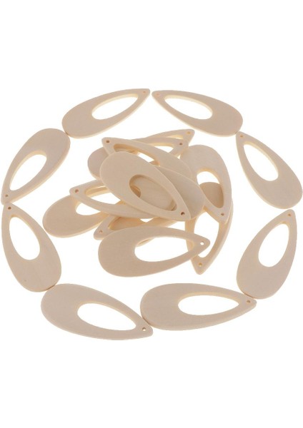 20PC Sade Ahşap Bitmemiş Ahşap Damla Takılar Kolyeler Diy Küpe Bulguları (Yurt Dışından)