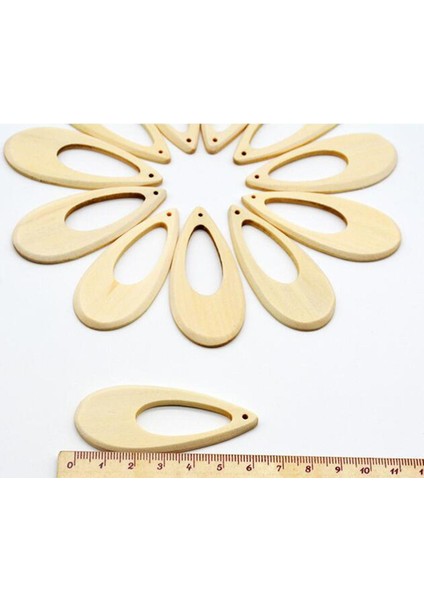 20PC Sade Ahşap Bitmemiş Ahşap Damla Takılar Kolyeler Diy Küpe Bulguları (Yurt Dışından)