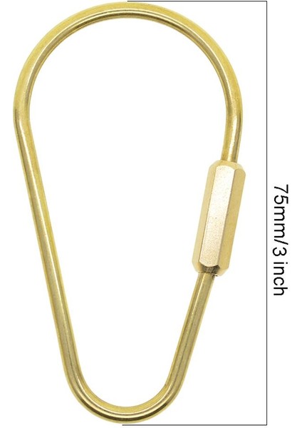 6pcs Pirinç Vidalı Kilitleme Kelabesi Kabarabin Anahtar Halkası Anahtarlık Anahtar Tutucu Altın 75X40MM (Yurt Dışından) fiyatları