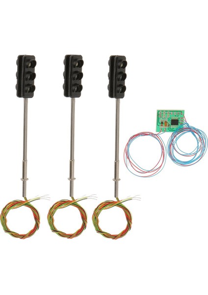 3pcs 60MM Model 3 Işıklı Metal Trafik Sinyal Işıkları 5-6V LED (Yurt Dışından) modelleri