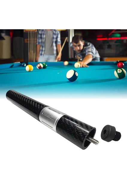 Havuz Çubuğu Uzatma Karbon Fiber Bilardo Siyah Hafif Snooker Parçaları A( Yurt Dışından )