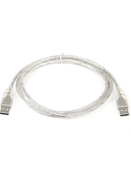 USB Erkek-Erkek Kablo 1.5 Metre Şeffaf