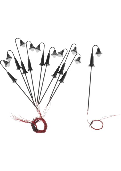 Model Demiryolu Sokağı Işık N Ölçekli Yol Lambası Lappostlar Işık 1: 150 Beyaz (Yurt Dışından)